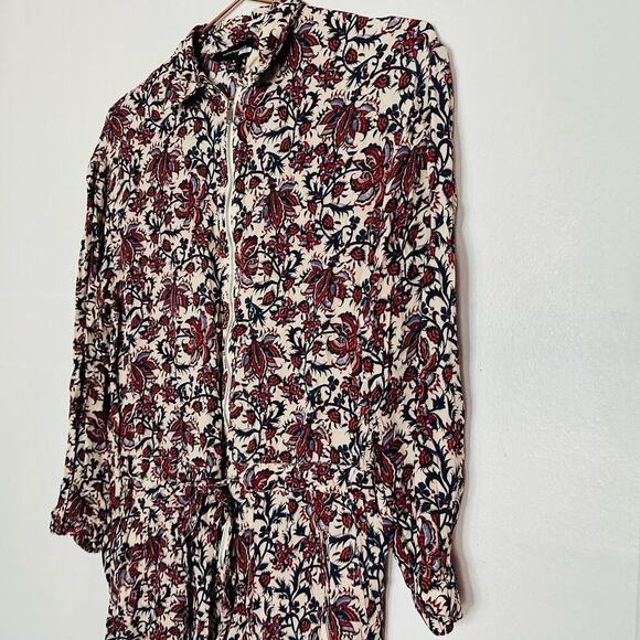 ROBERT RODRIGUEZ Women's Taylor Floral Cropped Floral Shirt Jumpsuit Size 4 - Picture 6 of 16